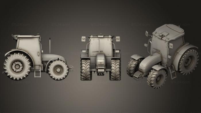 Автомобили и транспорт (Трактор 2, CARS_0343) 3D модель для ЧПУ станка